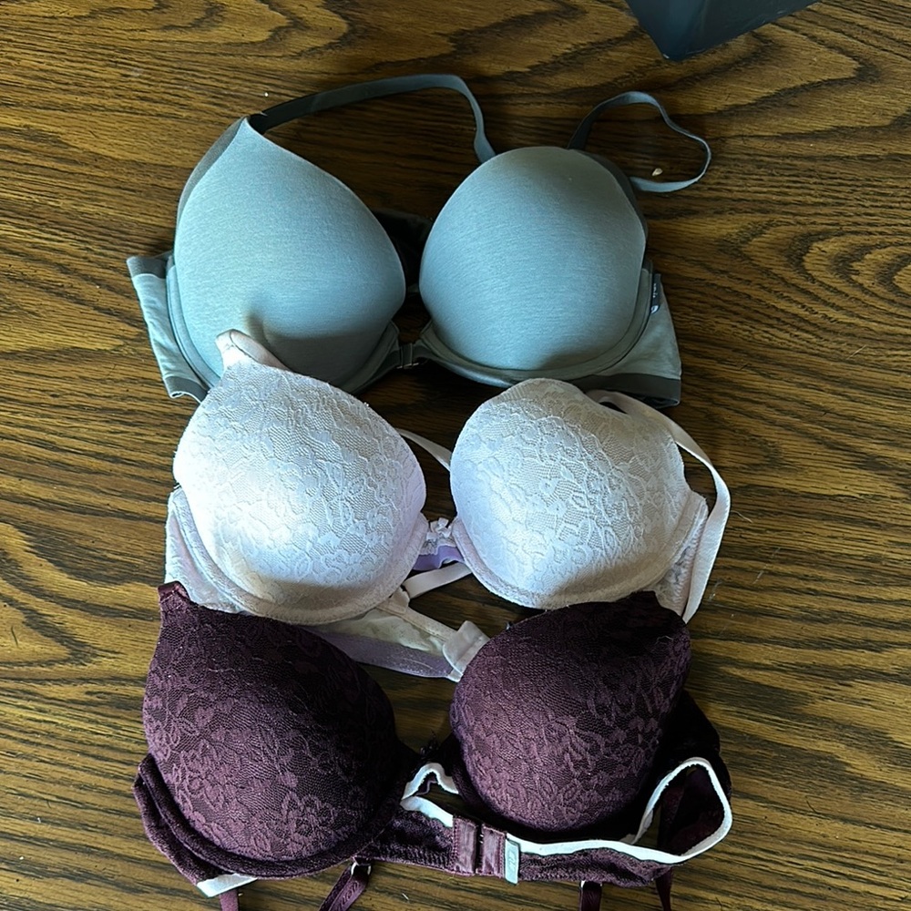 Aerie Bras - Grey, Pink, and Burgundy